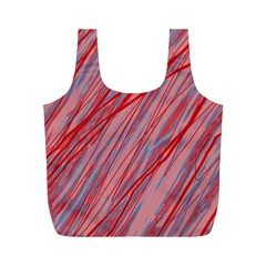 Pink And Red Decorative Pattern Full Print Recycle Bags (m) 