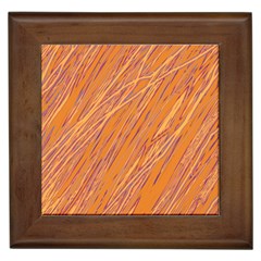 Orange Pattern Framed Tiles