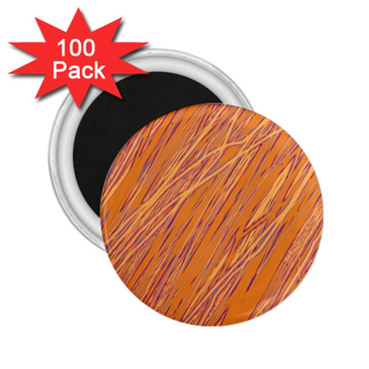 Orange pattern 2.25  Magnets (100 pack) 