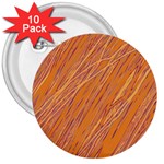 Orange pattern 3  Buttons (10 pack)  Front