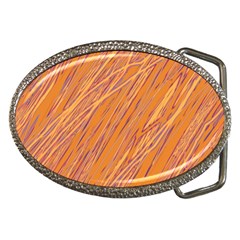 Orange Pattern Belt Buckles