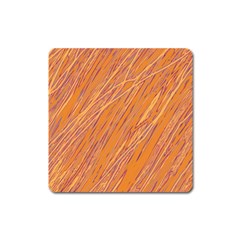 Orange Pattern Square Magnet