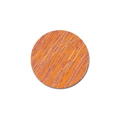 Orange Pattern Golf Ball Marker