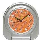 Orange pattern Travel Alarm Clocks Front