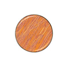 Orange Pattern Hat Clip Ball Marker (4 Pack)