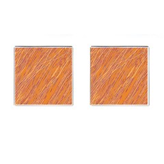 Orange Pattern Cufflinks (square) by Valentinaart