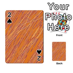 Orange Pattern Playing Cards 54 Designs 