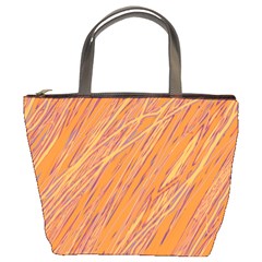 Orange Pattern Bucket Bags