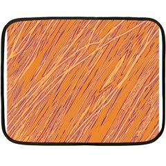 Orange Pattern Fleece Blanket (mini) by Valentinaart