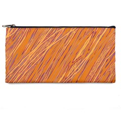 Orange Pattern Pencil Cases