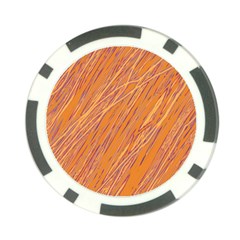 Orange Pattern Poker Chip Card Guards (10 Pack) 