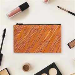 Orange Pattern Cosmetic Bag (small) 