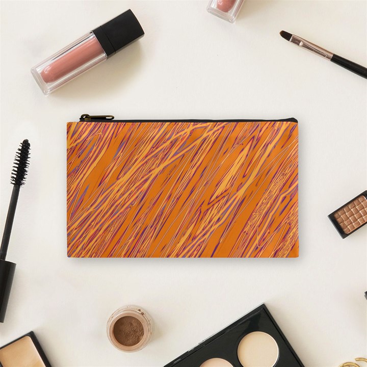 Orange pattern Cosmetic Bag (Small) 