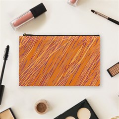 Orange Pattern Cosmetic Bag (medium) 