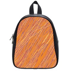 Orange Pattern School Bags (small) 