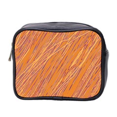 Orange Pattern Mini Toiletries Bag 2-side