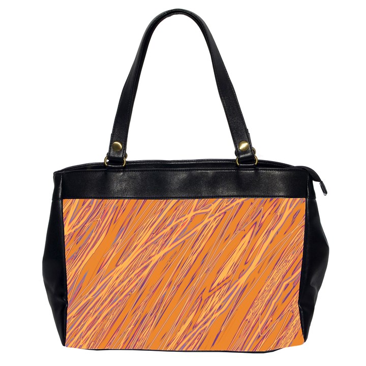 Orange pattern Office Handbags (2 Sides) 