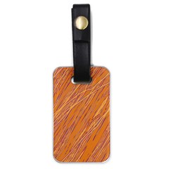 Orange Pattern Luggage Tags (one Side) 