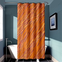 Orange Pattern Shower Curtain 36  X 72  (stall)  by Valentinaart