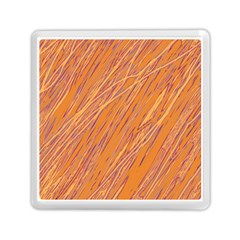 Orange Pattern Memory Card Reader (square)  by Valentinaart