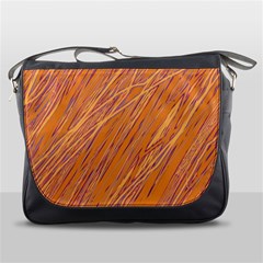 Orange Pattern Messenger Bags