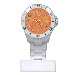 Orange Pattern Plastic Nurses Watch by Valentinaart