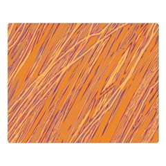 Orange Pattern Double Sided Flano Blanket (large) 