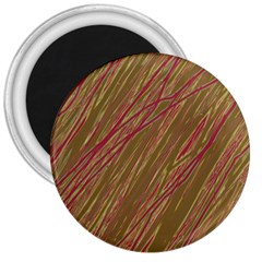 Brown Elegant Pattern 3  Magnets by Valentinaart