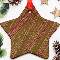 Brown Elegant Pattern Ornament (star) 