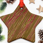 Brown elegant pattern Ornament (Star)  Front