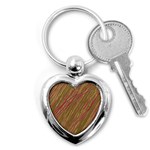 Brown elegant pattern Key Chains (Heart)  Front