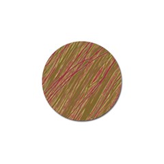 Brown Elegant Pattern Golf Ball Marker (4 Pack)