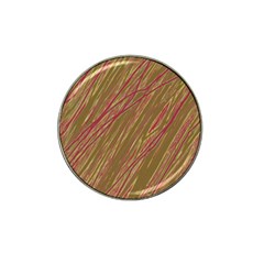 Brown Elegant Pattern Hat Clip Ball Marker (4 Pack)