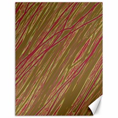 Brown Elegant Pattern Canvas 12  X 16  