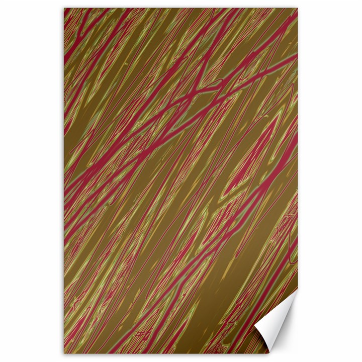 Brown elegant pattern Canvas 20  x 30  