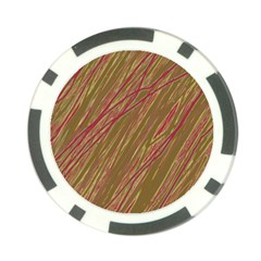 Brown Elegant Pattern Poker Chip Card Guards