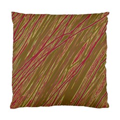 Brown Elegant Pattern Standard Cushion Case (two Sides)