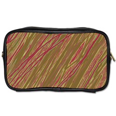 Brown Elegant Pattern Toiletries Bags by Valentinaart