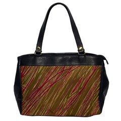 Brown Elegant Pattern Office Handbags