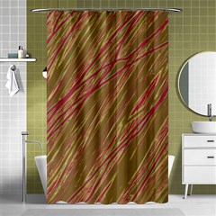 Brown Elegant Pattern Shower Curtain 48  X 72  (small) 