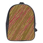 Brown elegant pattern School Bags (XL)  Front