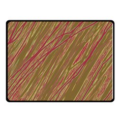 Brown Elegant Pattern Double Sided Fleece Blanket (small) 