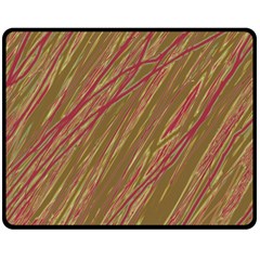 Brown Elegant Pattern Double Sided Fleece Blanket (medium) 