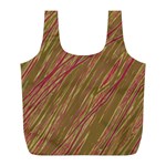 Brown elegant pattern Full Print Recycle Bags (L)  Front