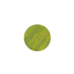 Green And Yellow Van Gogh Pattern 1  Mini Buttons by Valentinaart