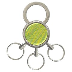 Green And Yellow Van Gogh Pattern 3-ring Key Chains