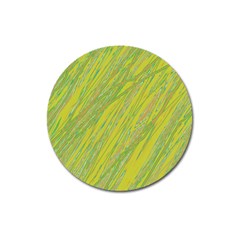 Green And Yellow Van Gogh Pattern Magnet 3  (round)