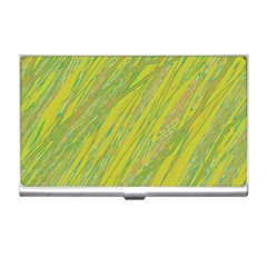 Green And Yellow Van Gogh Pattern Business Card Holders