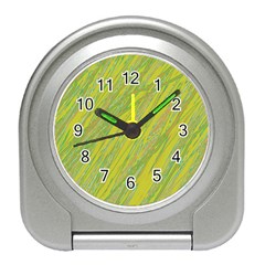 Green And Yellow Van Gogh Pattern Travel Alarm Clocks by Valentinaart