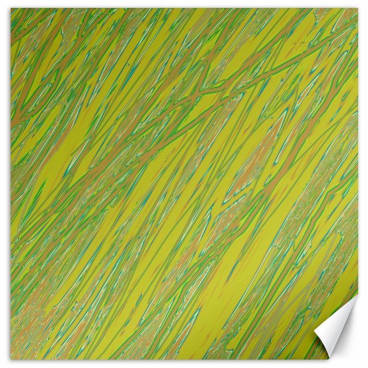 Green and yellow Van Gogh pattern Canvas 16  x 16  